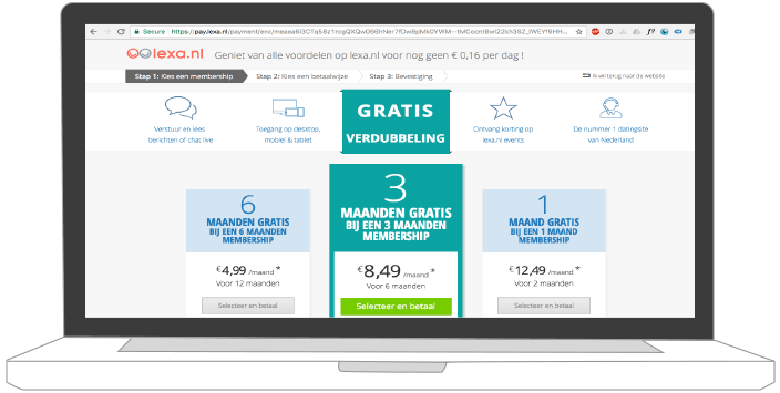 lexa kosten van abonnementen/lidmaatschappen