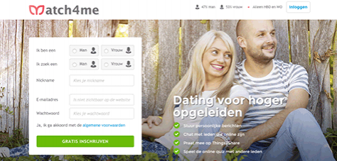 match4me datingsite voor hoger opgeleiden