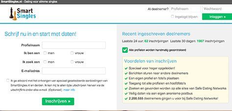 smartsingles aanmeldpagina voor hoger opgleiden