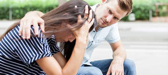 depressieve partner die het moeilijk heeft in een relatie